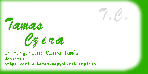 tamas czira business card