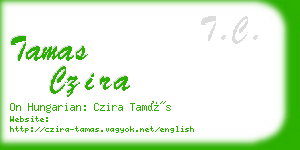 tamas czira business card